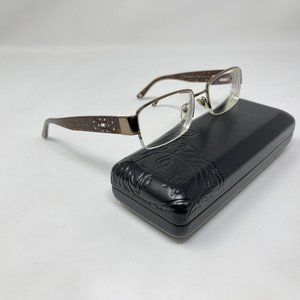 VERSACE MOD.1136-B 1061 Eyeglasses Frame Italy 51-17-135 Brown Crystals